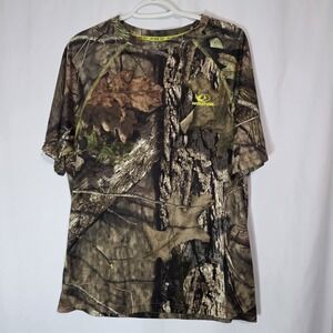 Mossy Oak Camo Dri-More Tech Shirt Men M Realtree Style Hunting Tee Outdoor
